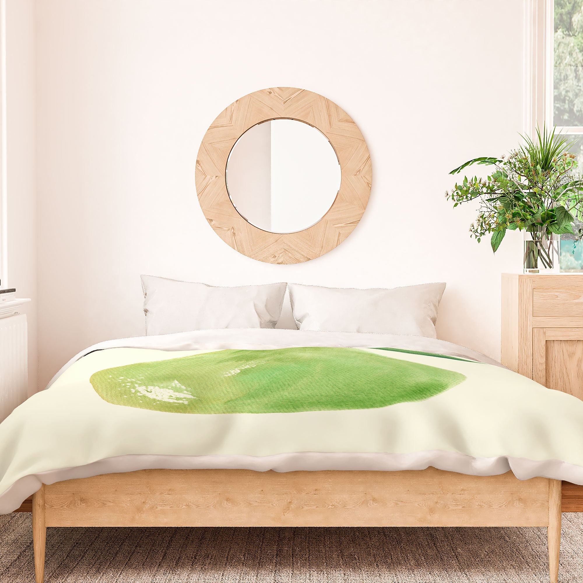 Intemporalis Pear Watercolor Illustration Duvet Cover