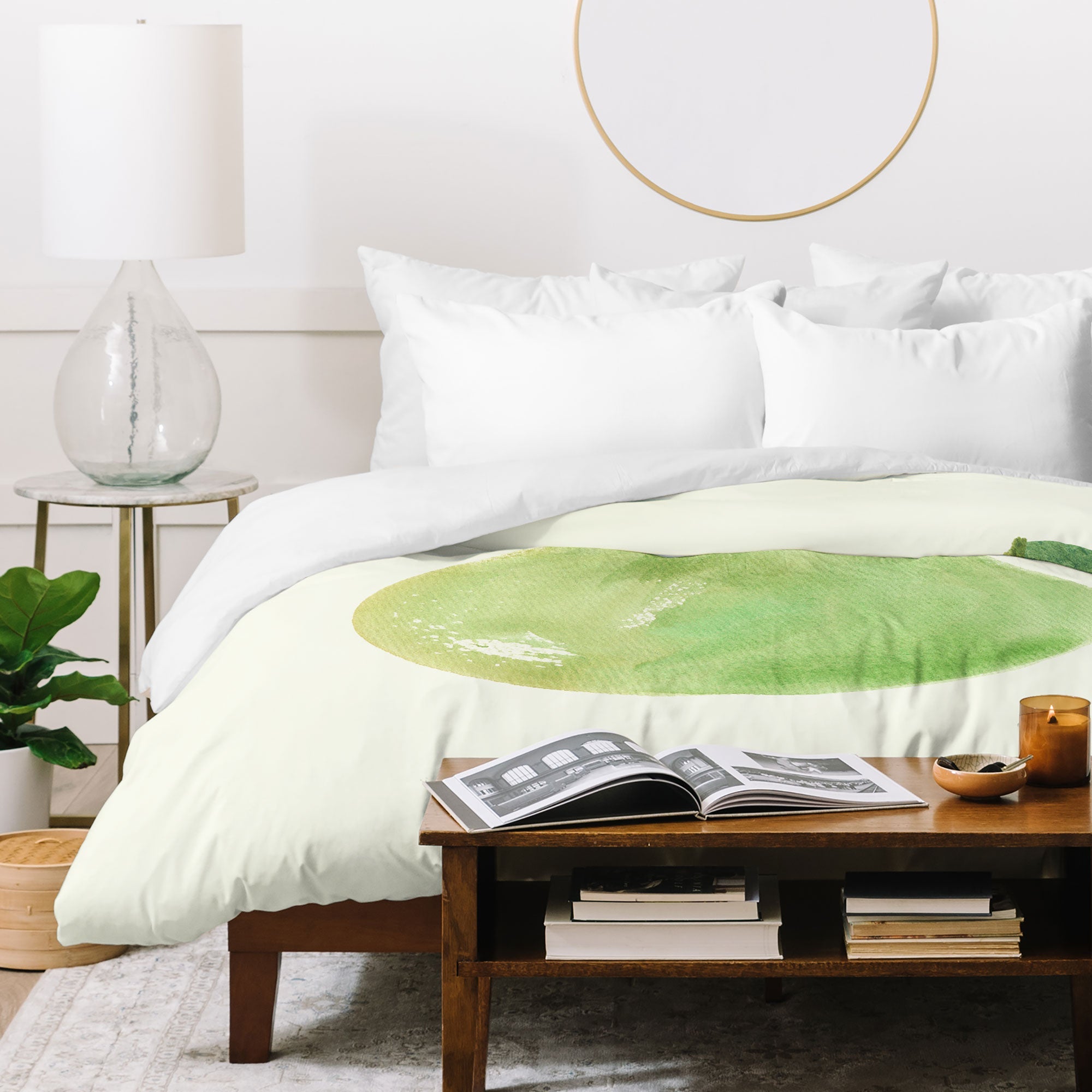 Intemporalis Pear Watercolor Illustration Duvet Cover