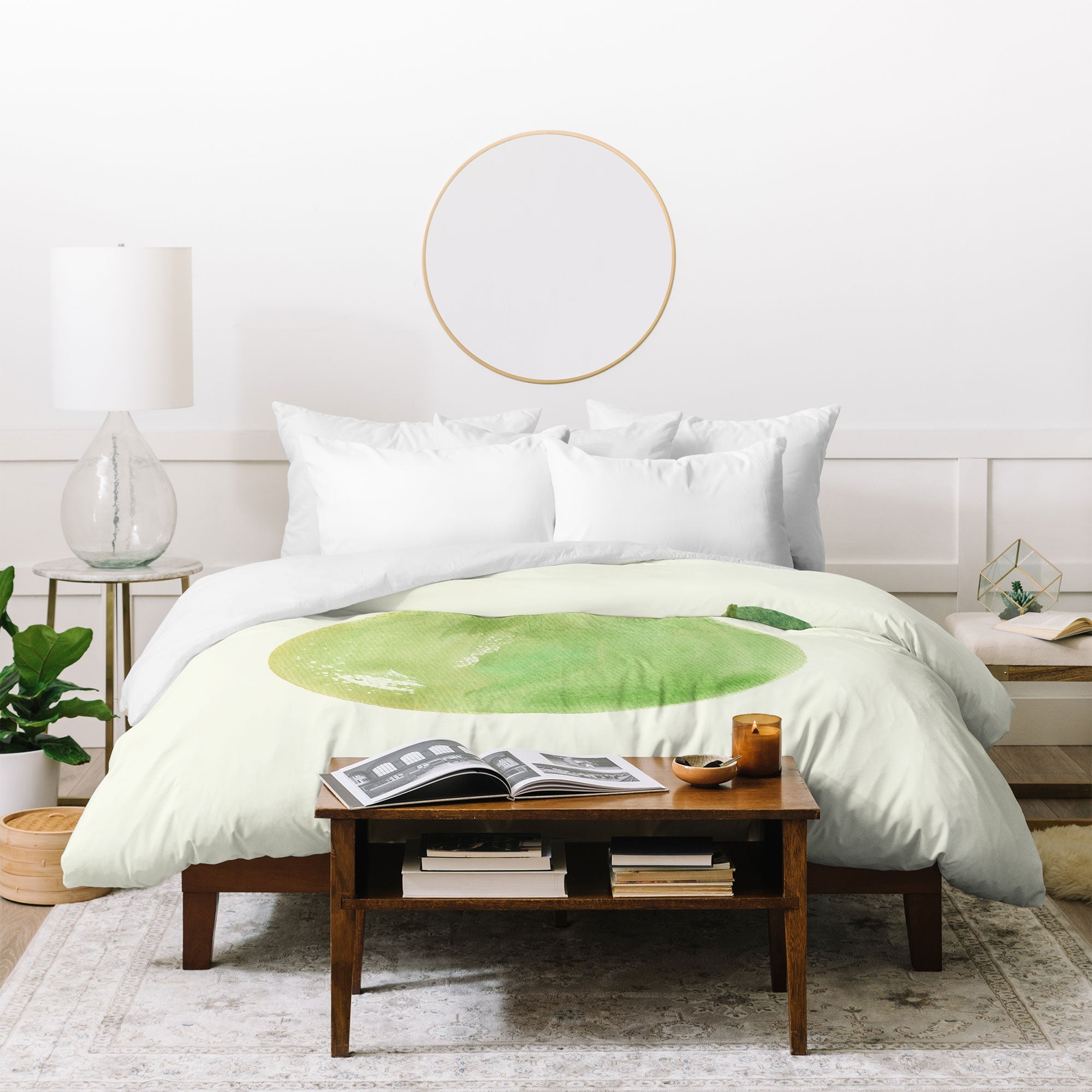 Intemporalis Pear Watercolor Illustration Duvet Cover