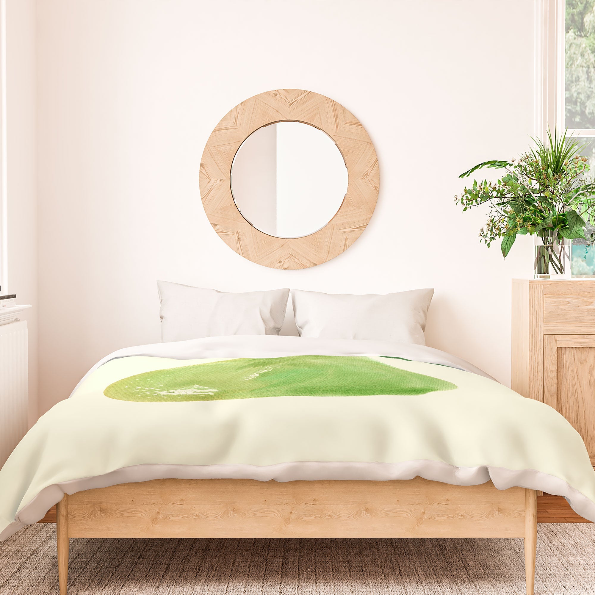 Intemporalis Pear Watercolor Illustration Duvet Cover