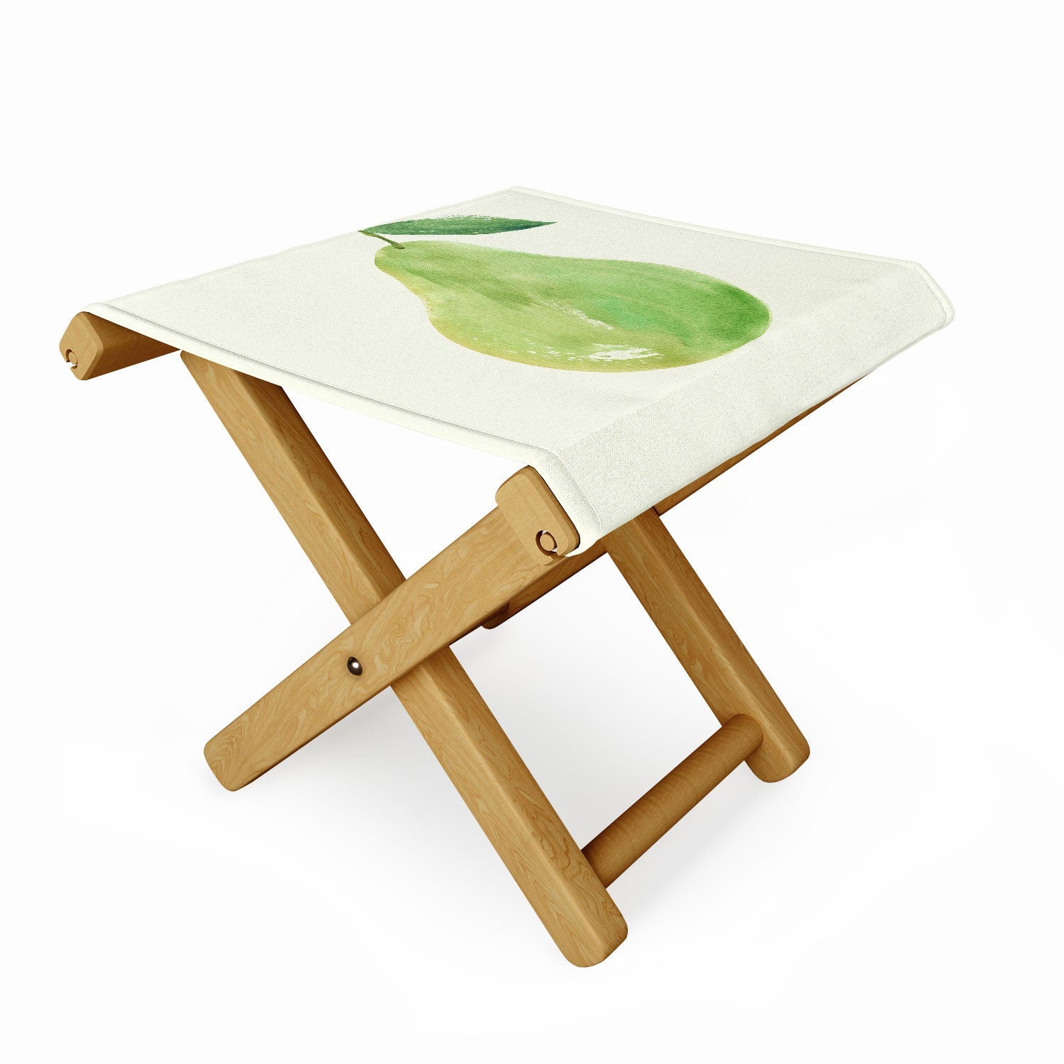 Intemporalis Pear Watercolor Illustration Folding Stool