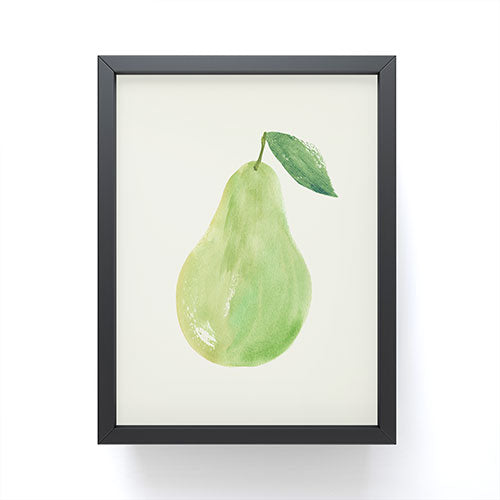 Intemporalis Pear Watercolor Illustration Framed Mini Art Print