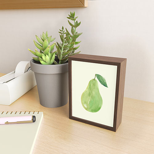 Intemporalis Pear Watercolor Illustration Framed Mini Art Print
