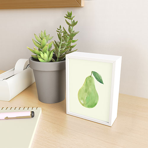 Intemporalis Pear Watercolor Illustration Framed Mini Art Print