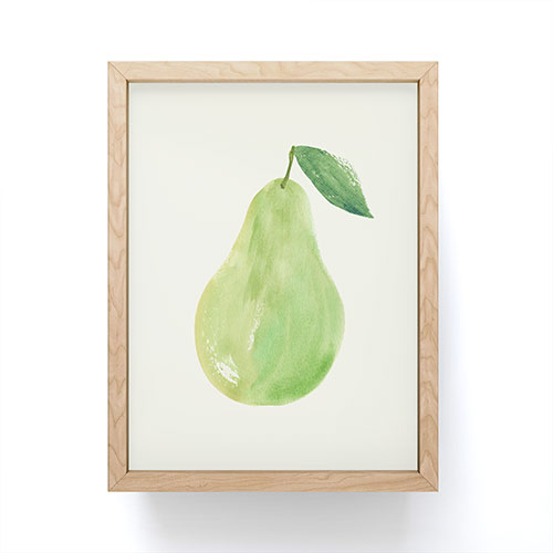 Intemporalis Pear Watercolor Illustration Framed Mini Art Print
