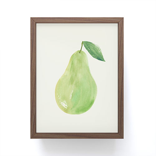 Intemporalis Pear Watercolor Illustration Framed Mini Art Print