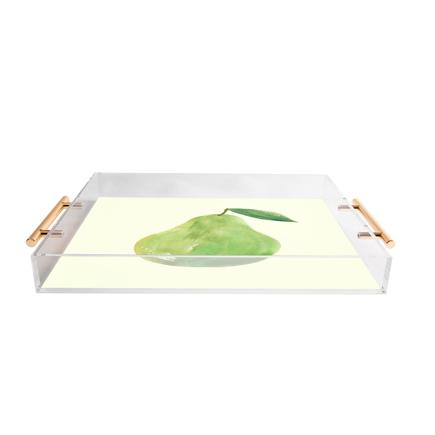 Intemporalis Pear Watercolor Illustration Acrylic Tray