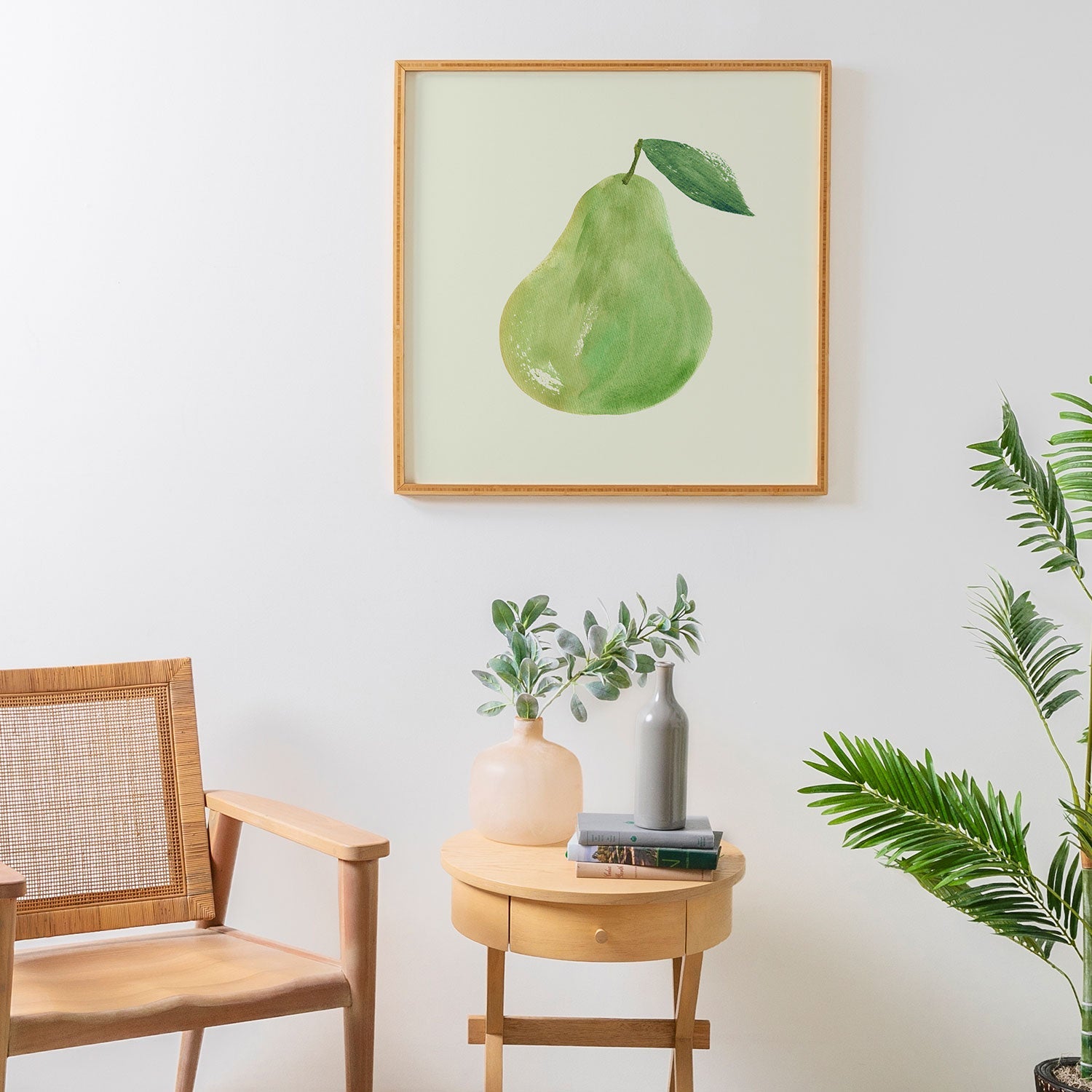 Intemporalis Pear Watercolor Illustration Framed Wall Art