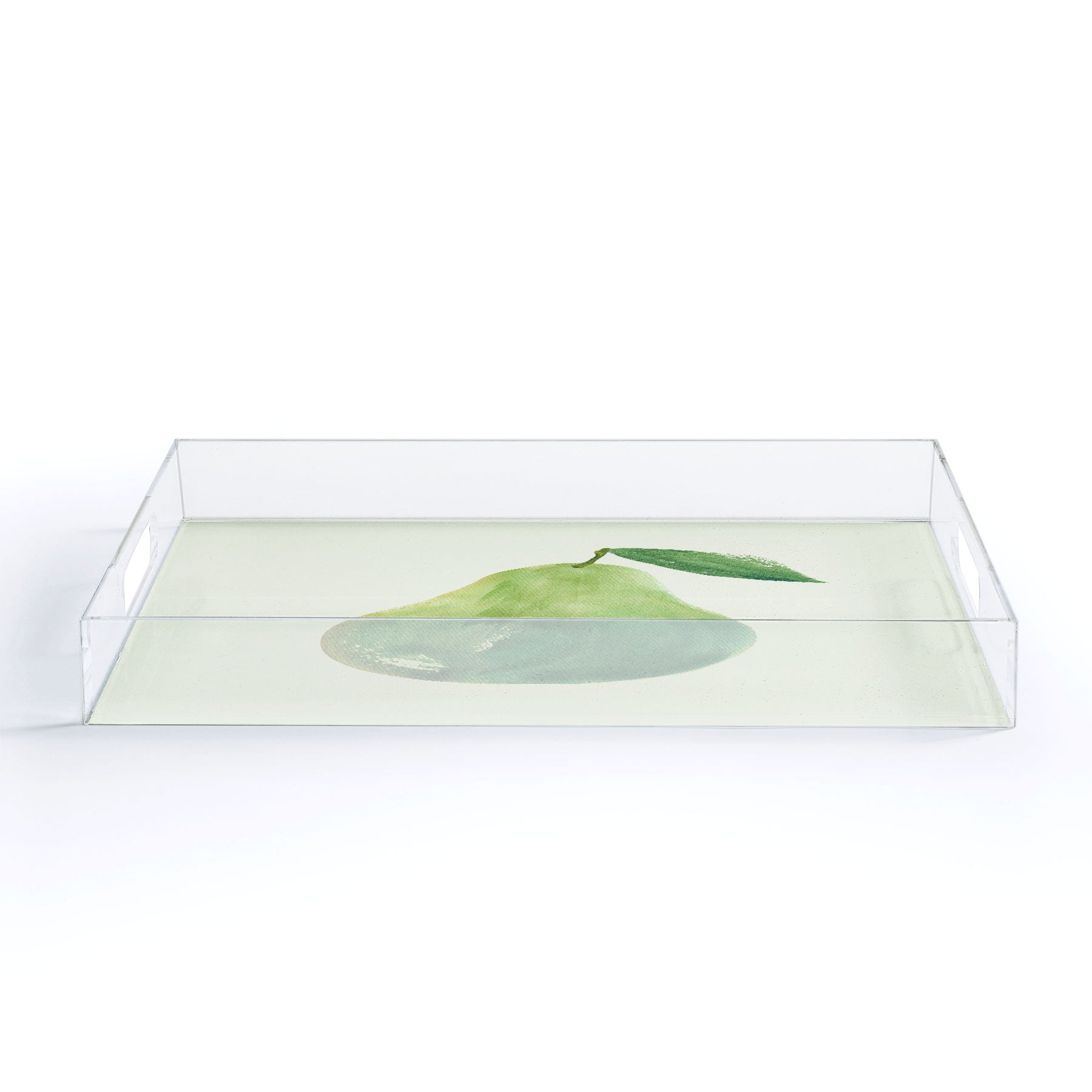 Intemporalis Pear Watercolor Illustration Acrylic Tray