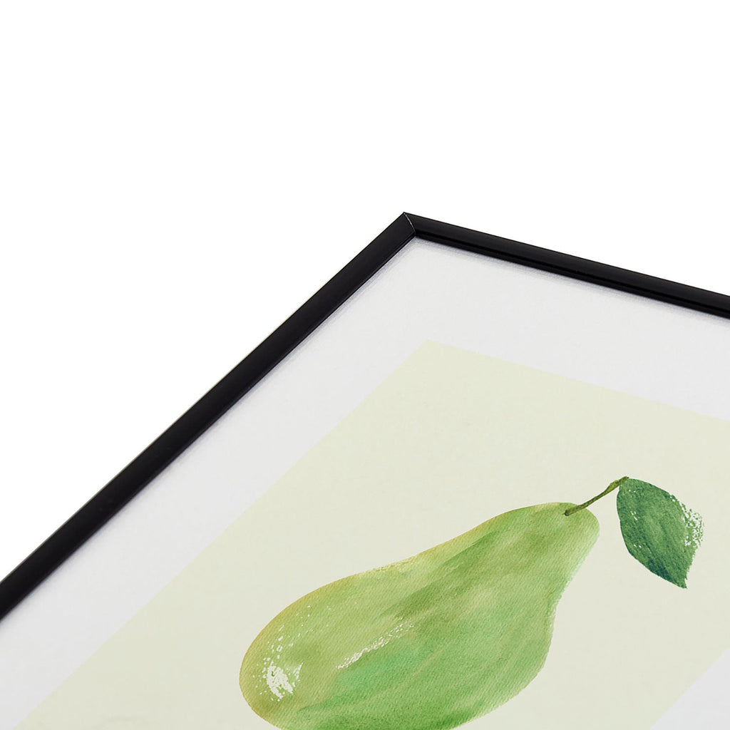 Intemporalis Pear Watercolor Illustration Metal Framed Art Print