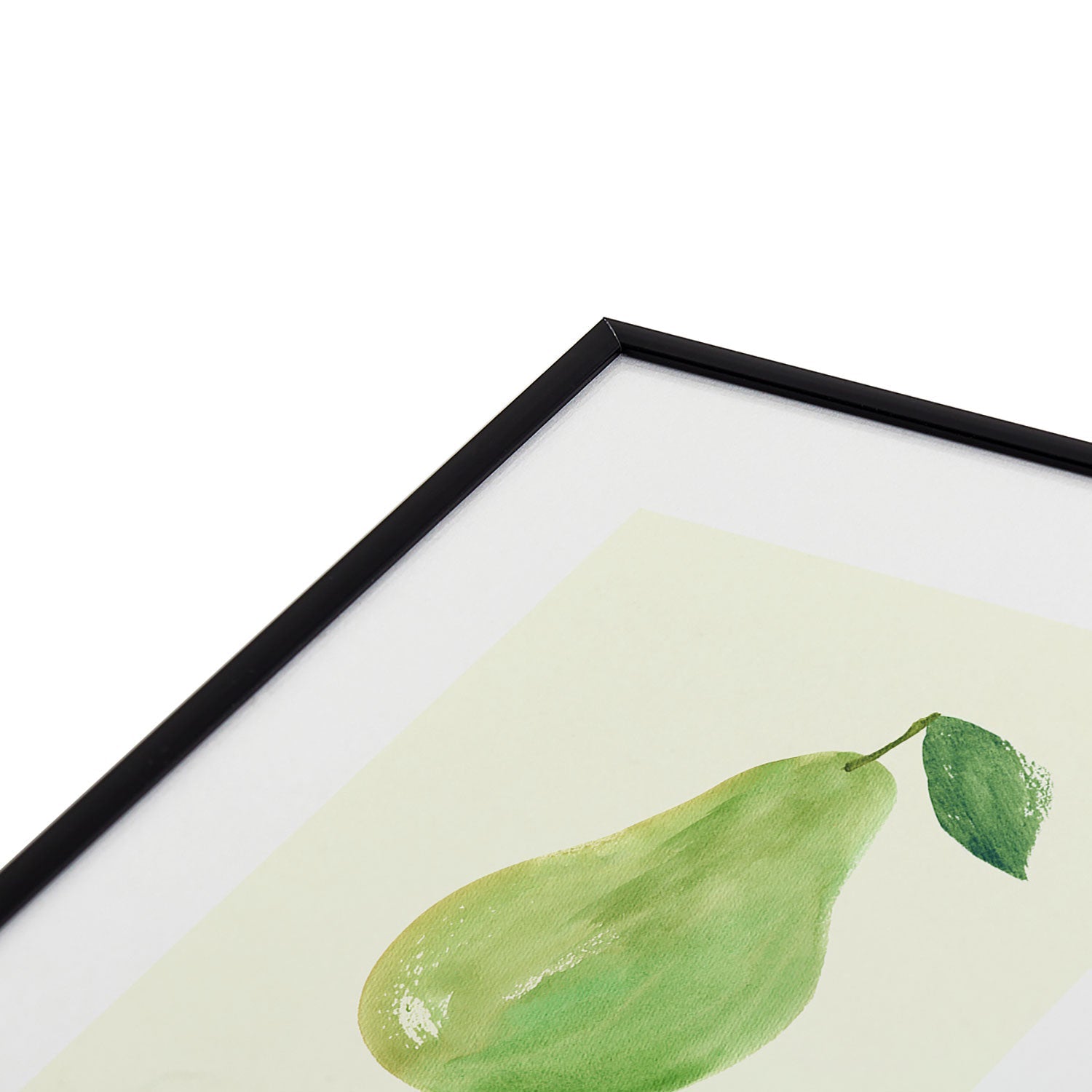 Intemporalis Pear Watercolor Illustration Metal Framed Art Print