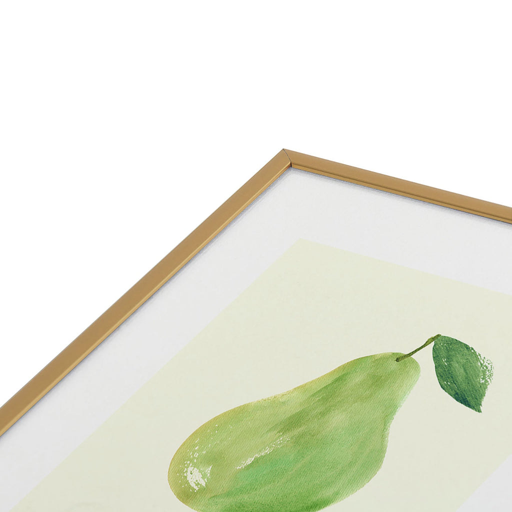 Intemporalis Pear Watercolor Illustration Metal Framed Art Print