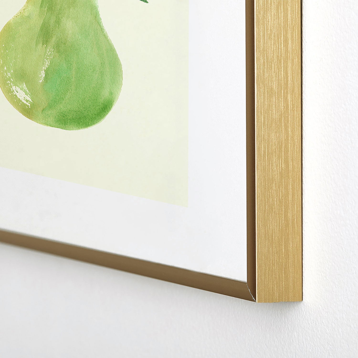 Intemporalis Pear Watercolor Illustration Metal Framed Art Print