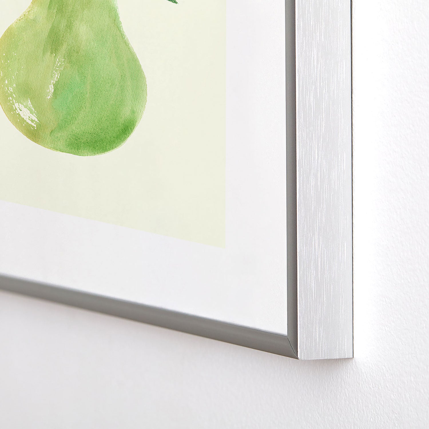 Intemporalis Pear Watercolor Illustration Metal Framed Art Print