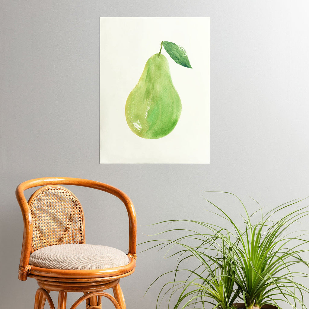 Intemporalis Pear Watercolor Illustration Poster
