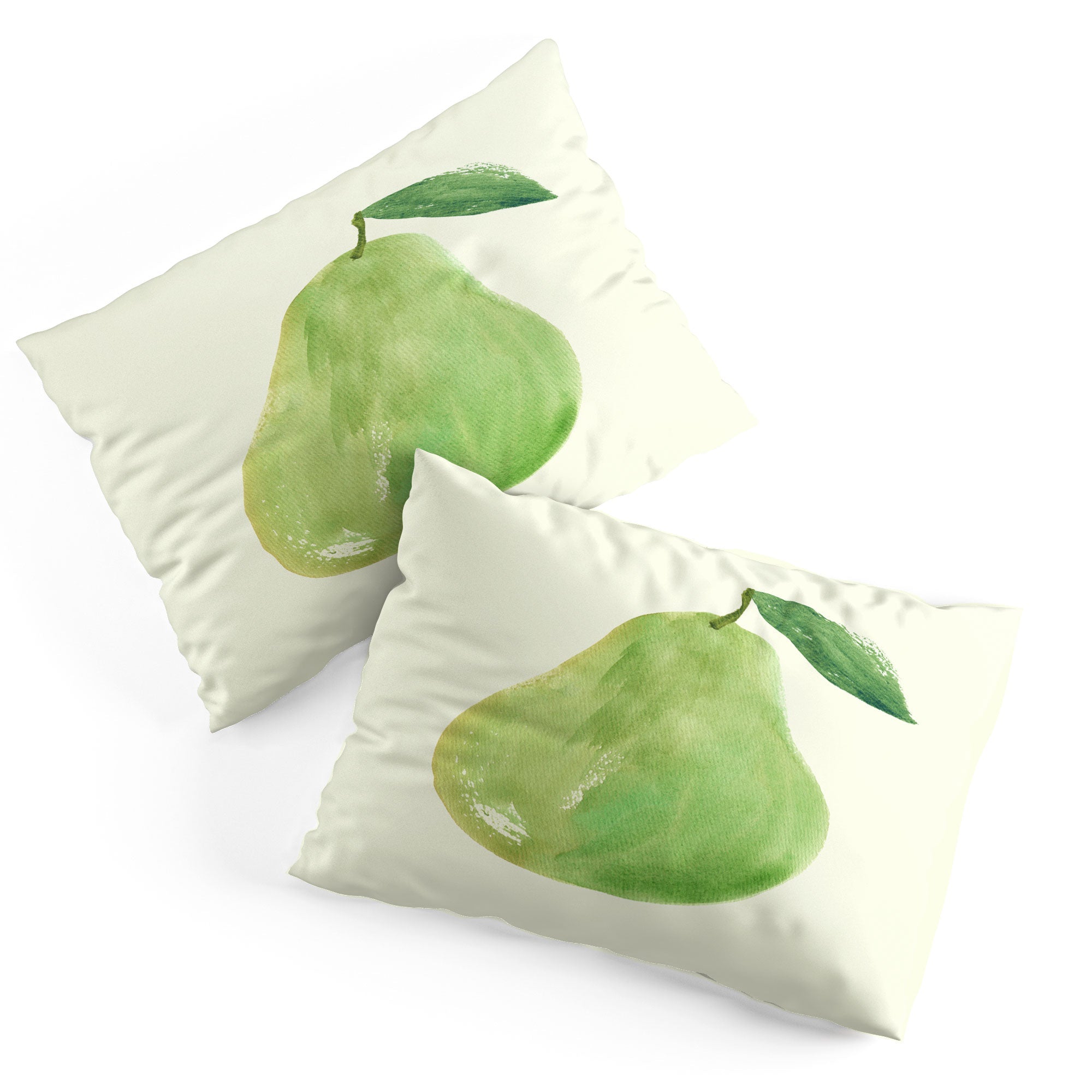 Intemporalis Pear Watercolor Illustration Pillow Shams