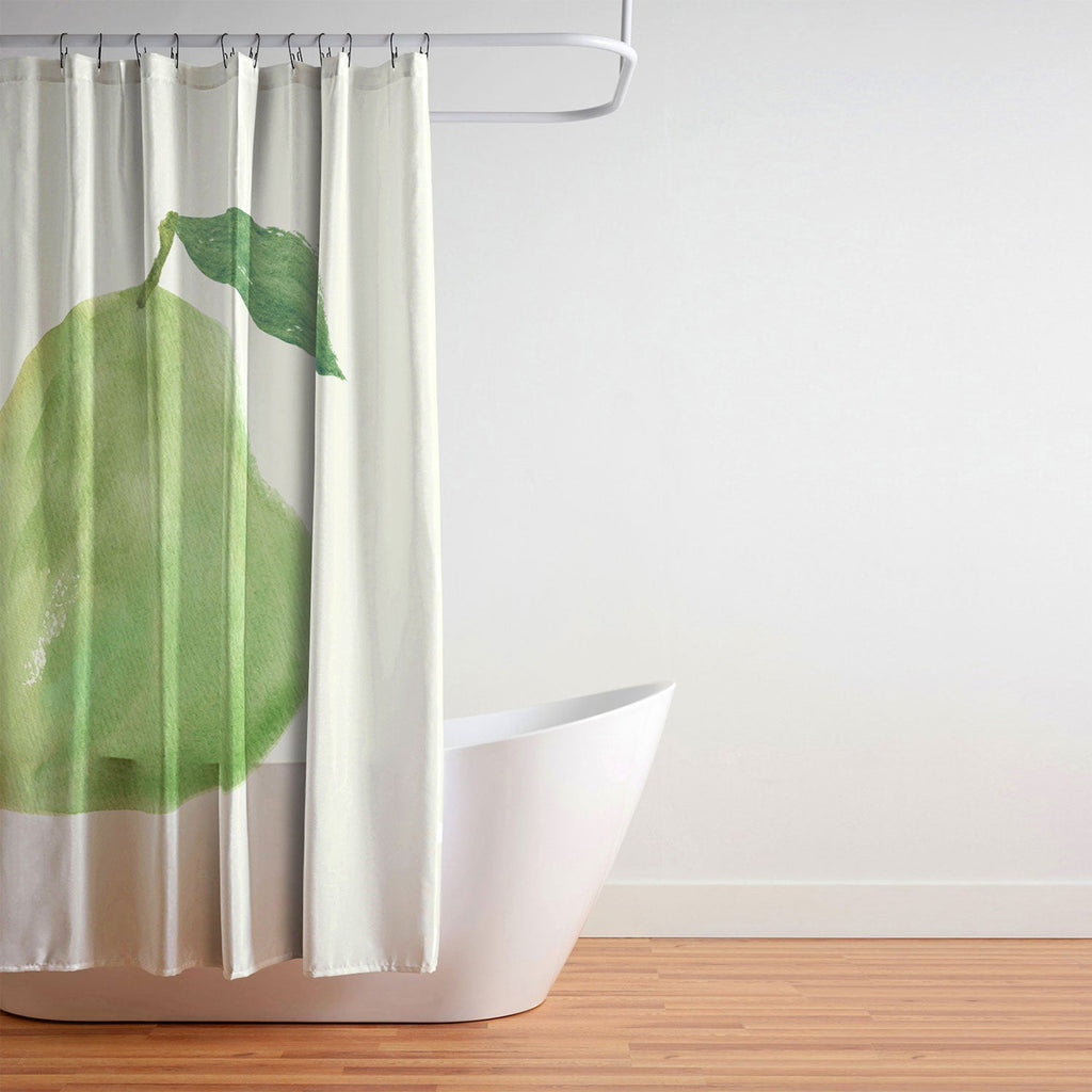 Intemporalis Pear Watercolor Illustration Shower Curtain