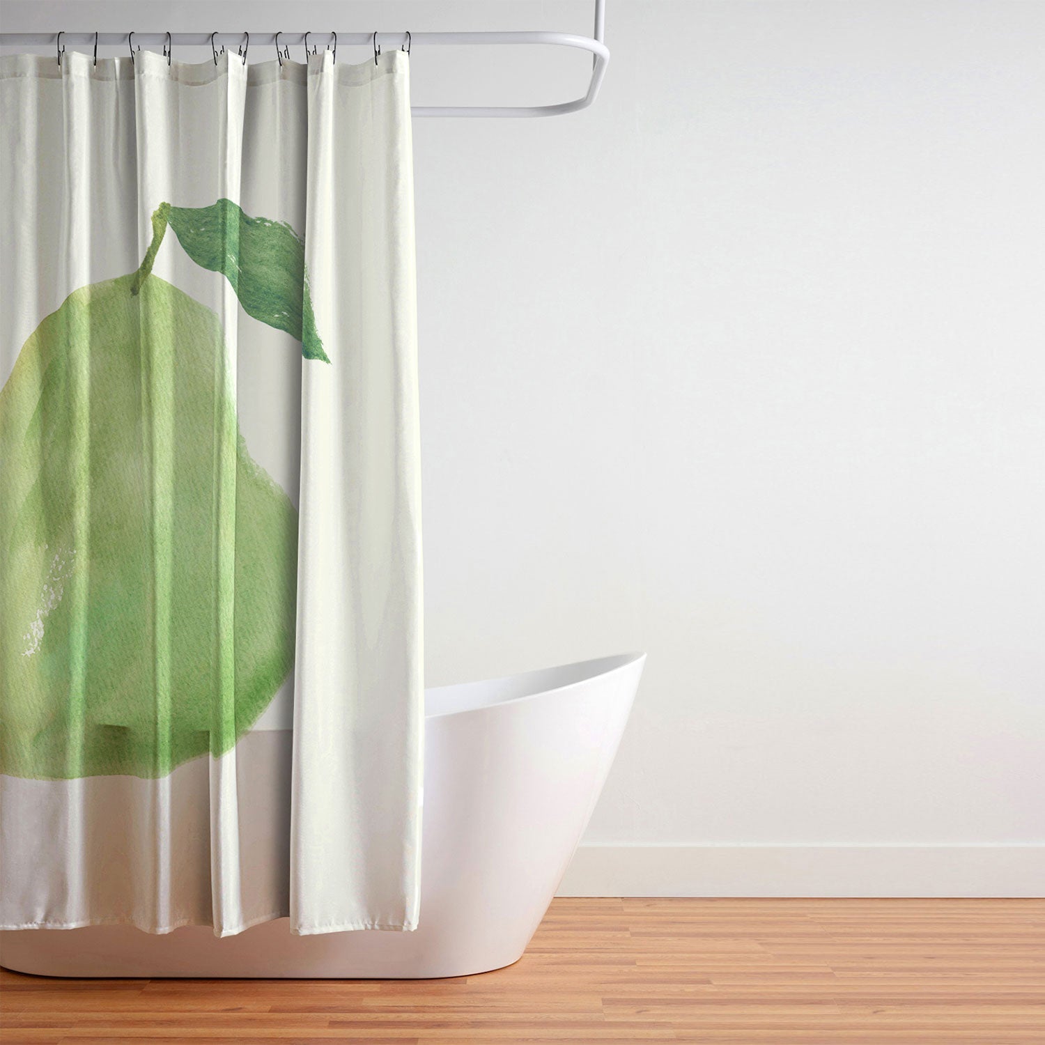 Intemporalis Pear Watercolor Illustration Shower Curtain