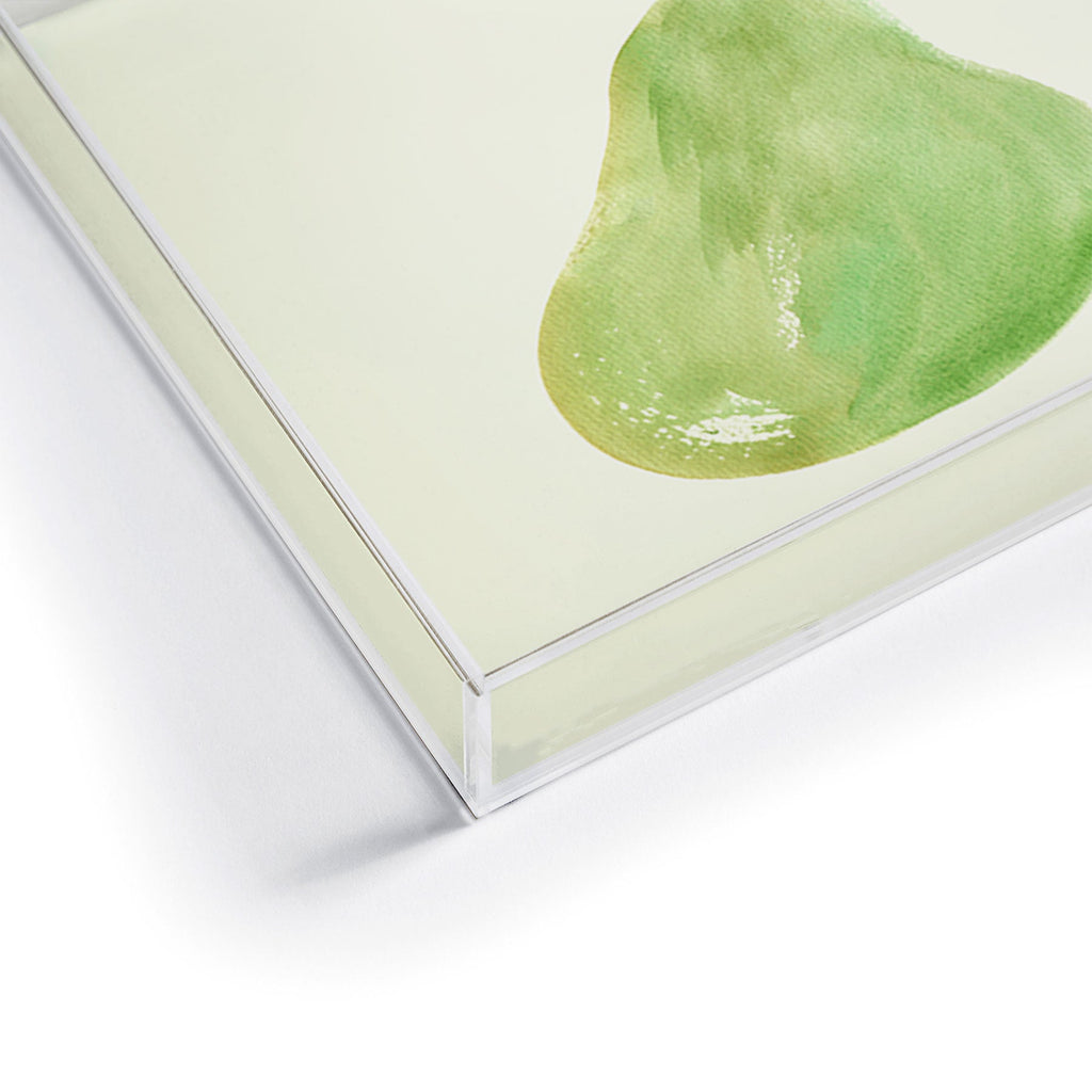 Intemporalis Pear Watercolor Illustration Acrylic Tray