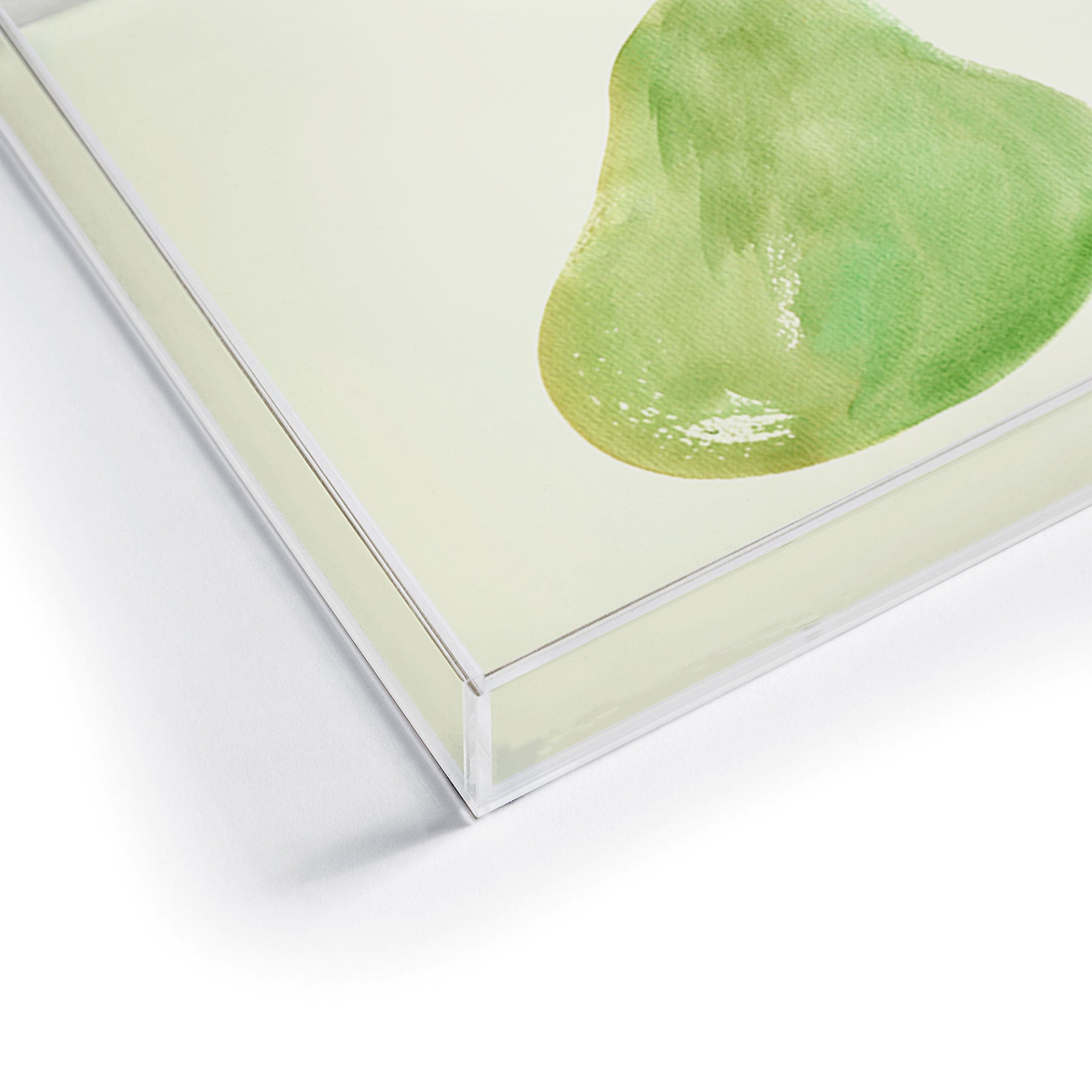 Intemporalis Pear Watercolor Illustration Acrylic Tray