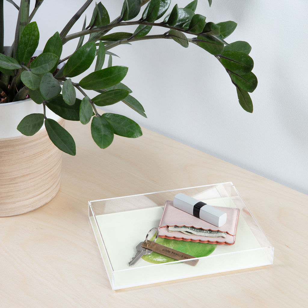 Intemporalis Pear Watercolor Illustration Acrylic Tray