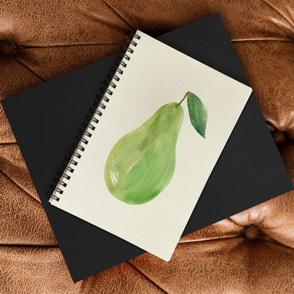 Intemporalis Pear Watercolor Illustration Spiral Notebook