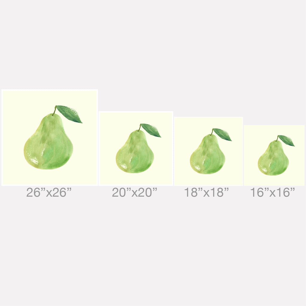 Intemporalis Pear Watercolor Illustration Throw Pillow
