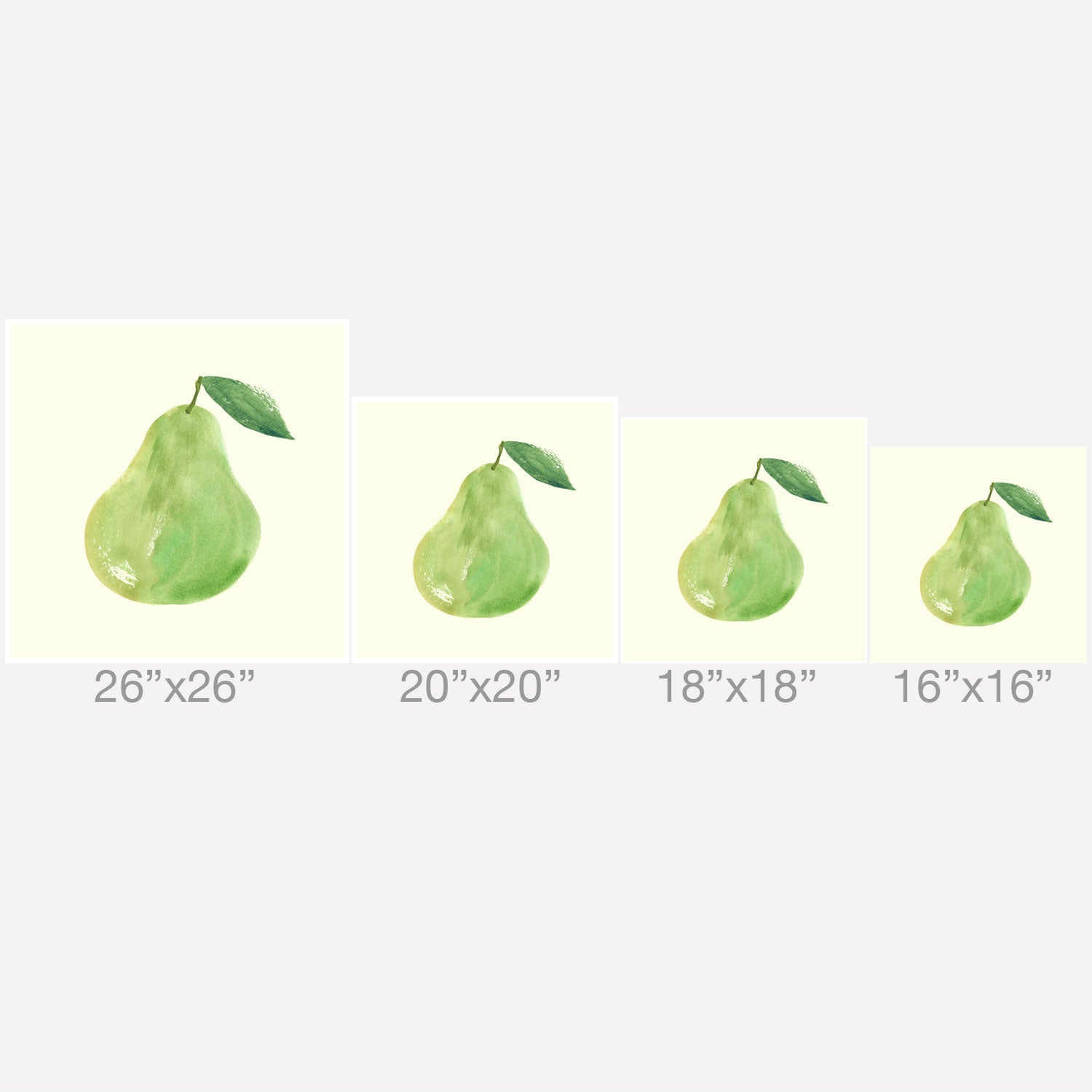 Intemporalis Pear Watercolor Illustration Throw Pillow