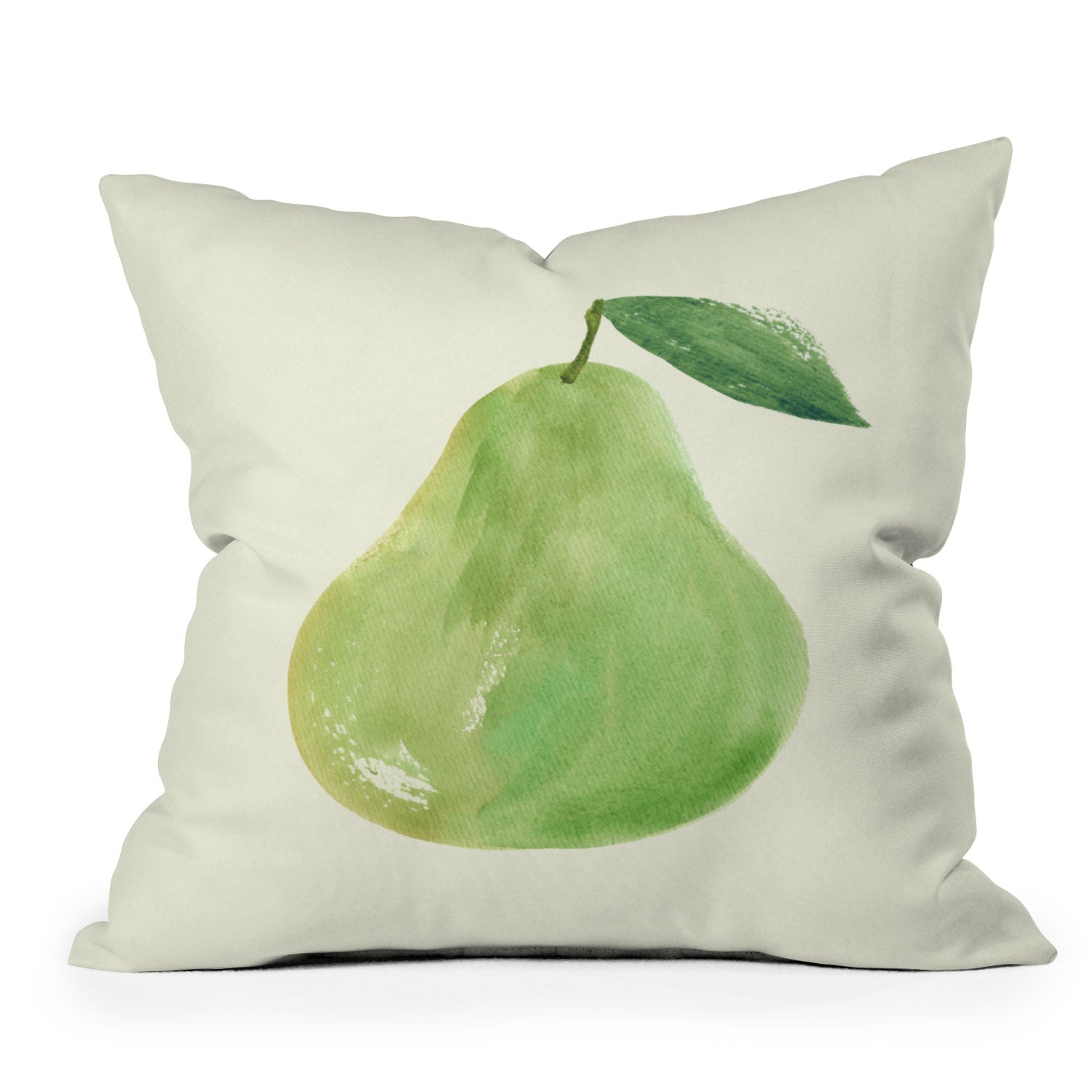 Intemporalis Pear Watercolor Illustration Outdoor Throw Pillow