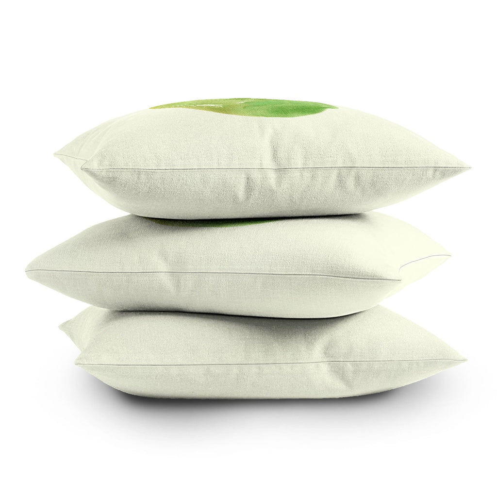 Intemporalis Pear Watercolor Illustration Throw Pillow