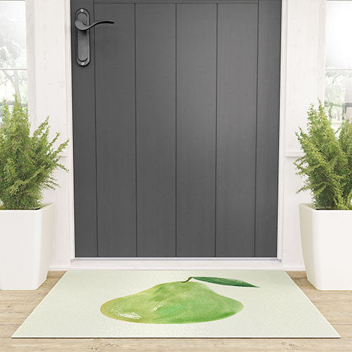 Intemporalis Pear Watercolor Illustration Welcome Mat