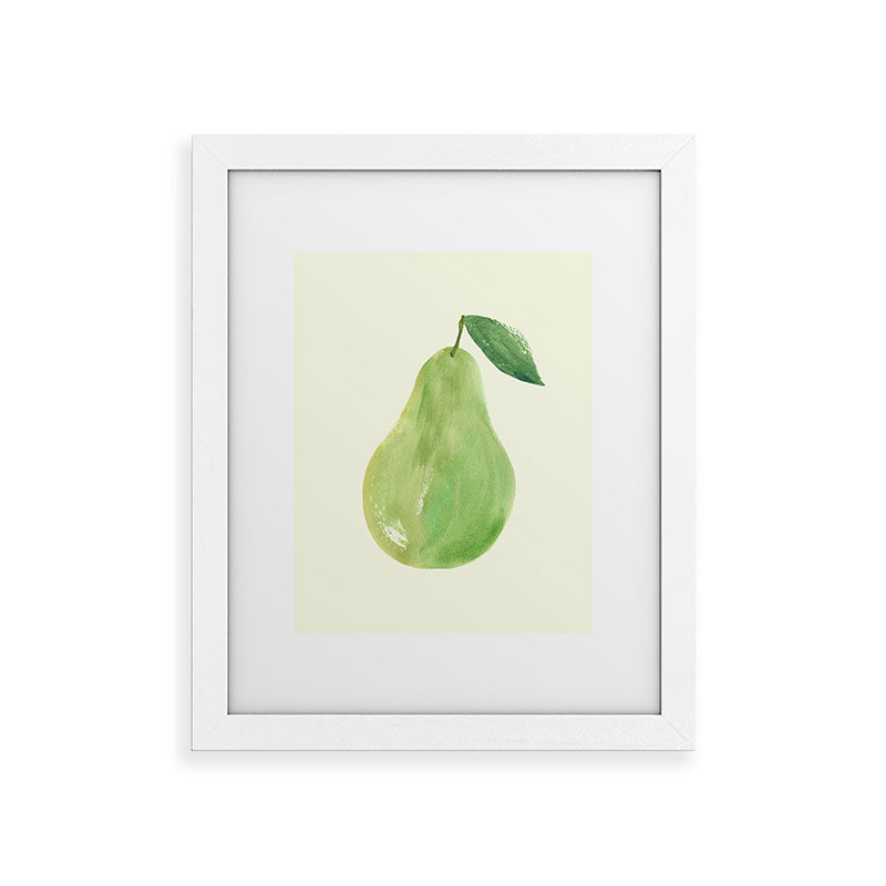 Intemporalis Pear Watercolor Illustration Framed Art Print