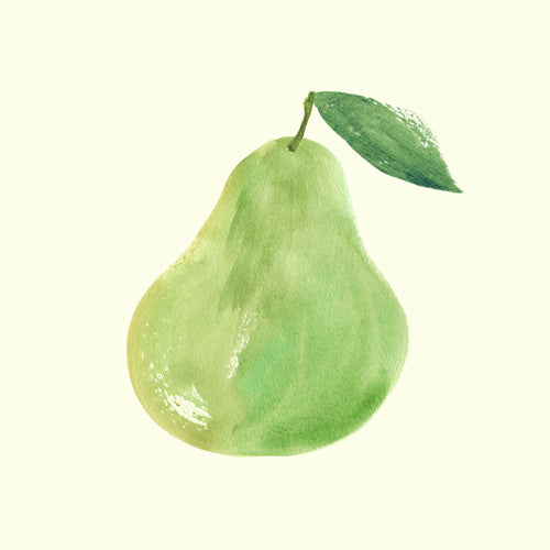 Intemporalis Pear Watercolor Illustration Shower Curtain