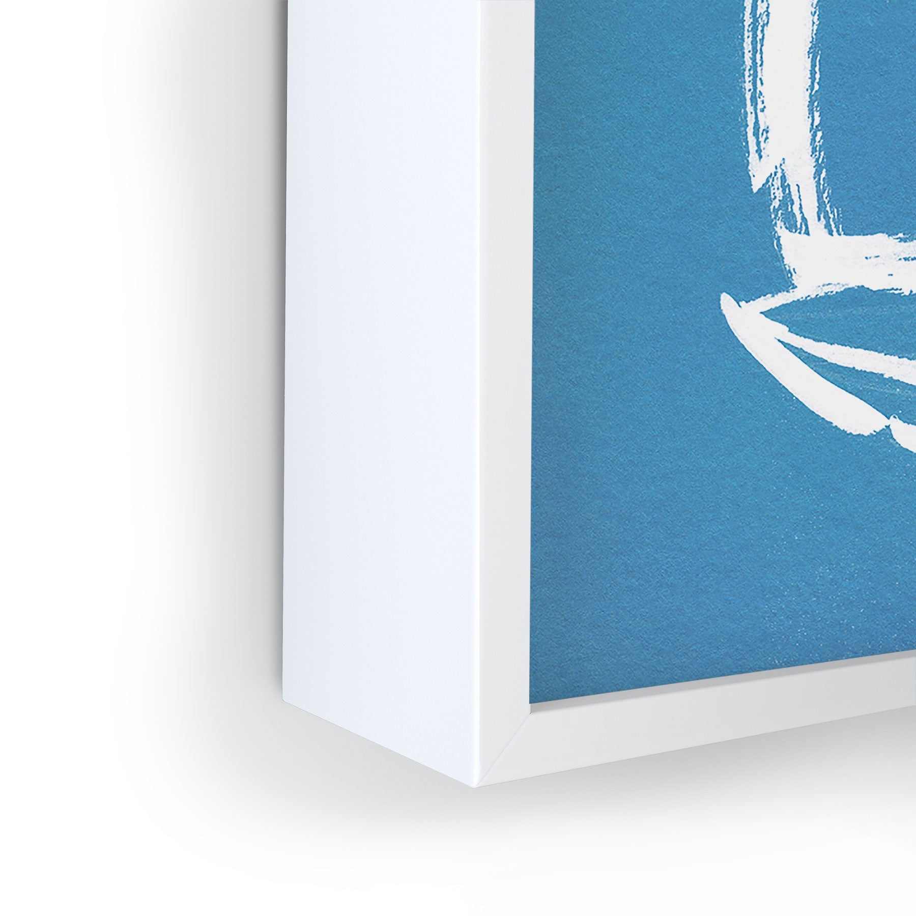 Intemporalis Sailboat Drawing Blue Framed Mini Art Print