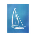 Intemporalis Sailboat Drawing Blue Poster
