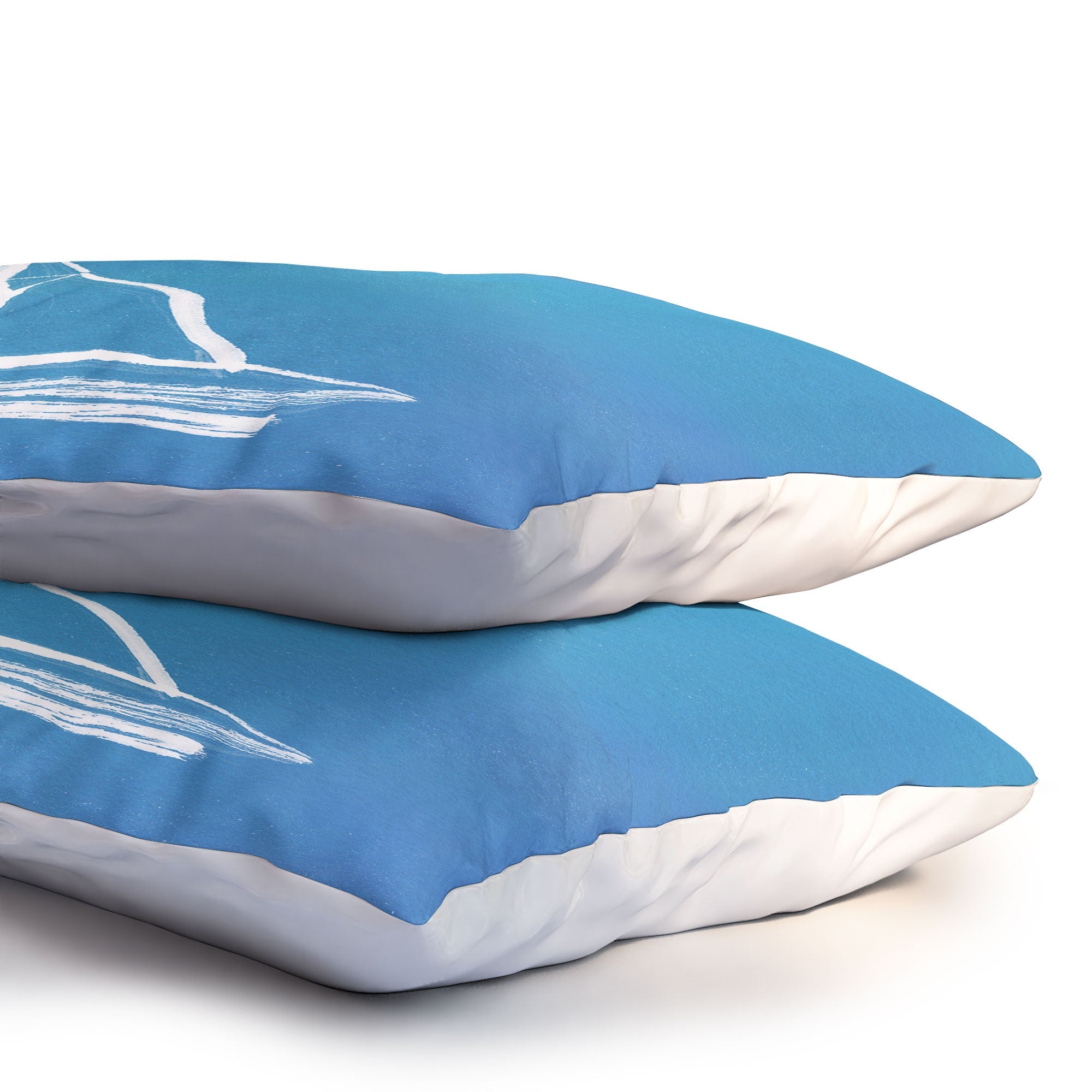 Intemporalis Sailboat Drawing Blue Pillow Shams