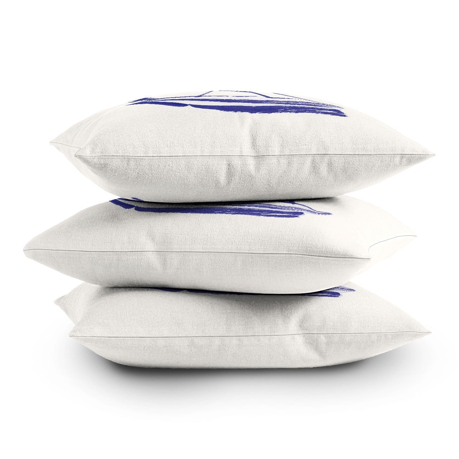 Intemporalis Sailboat Drawing Blue White Throw Pillow