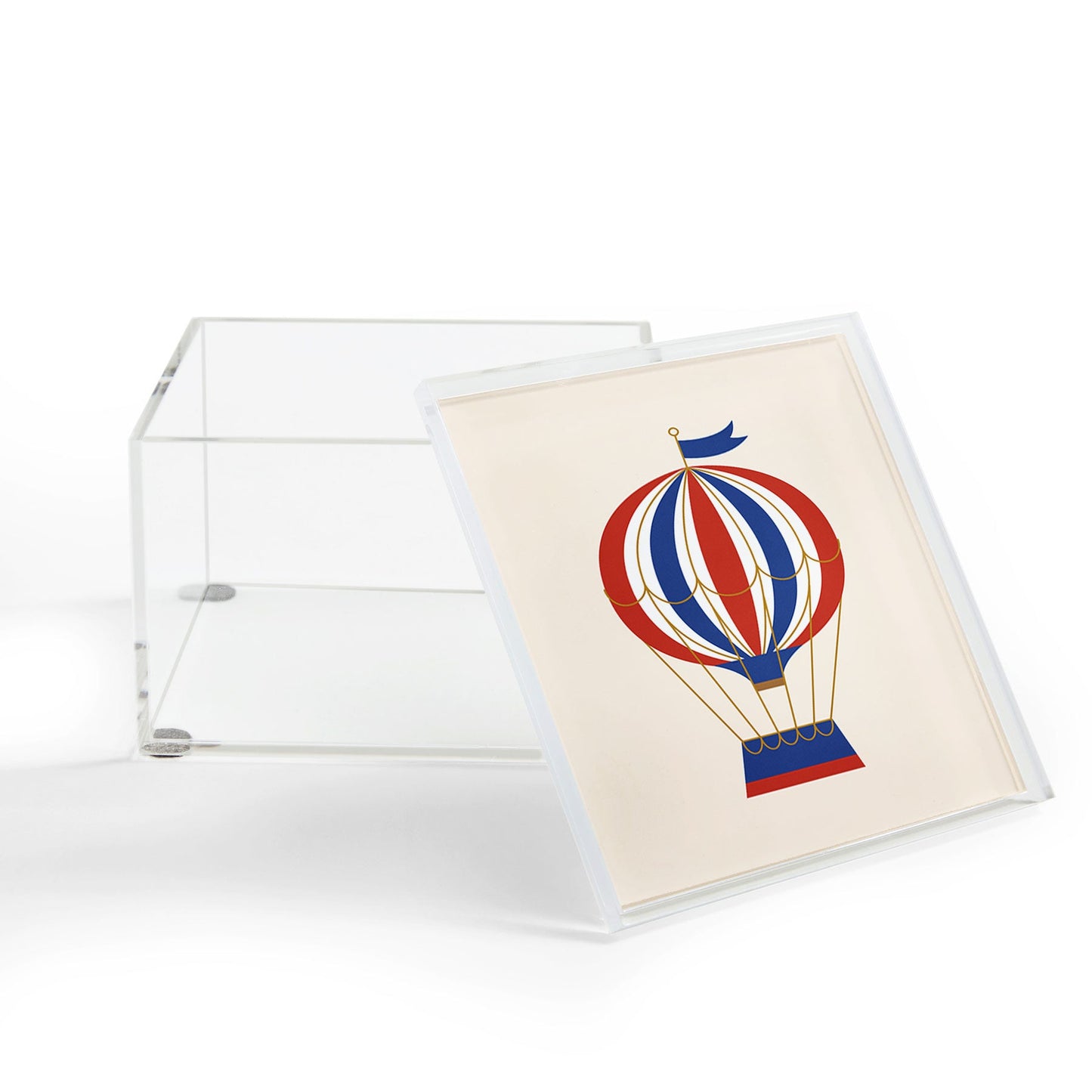 Intemporalis Vintage Hot Air Balloon Blue Acrylic Box