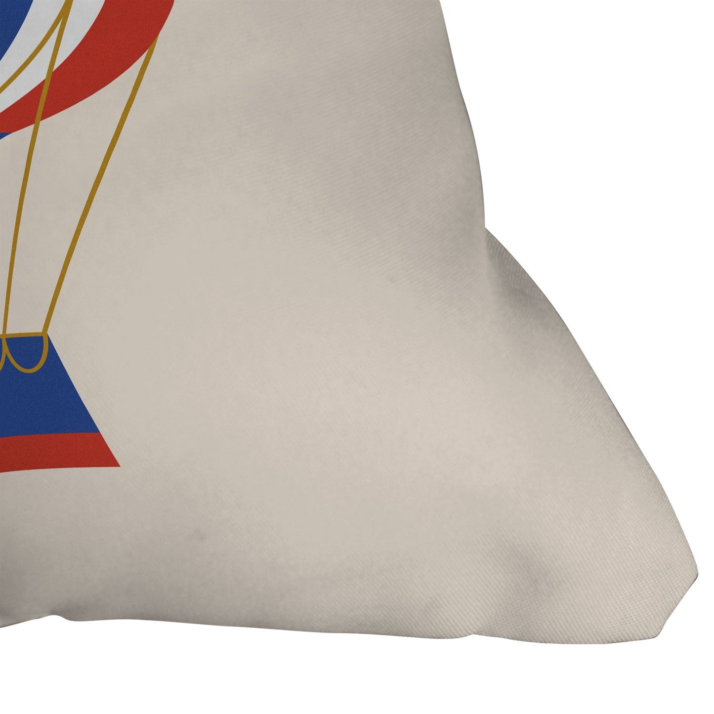 Intemporalis Vintage Hot Air Balloon Blue Throw Pillow