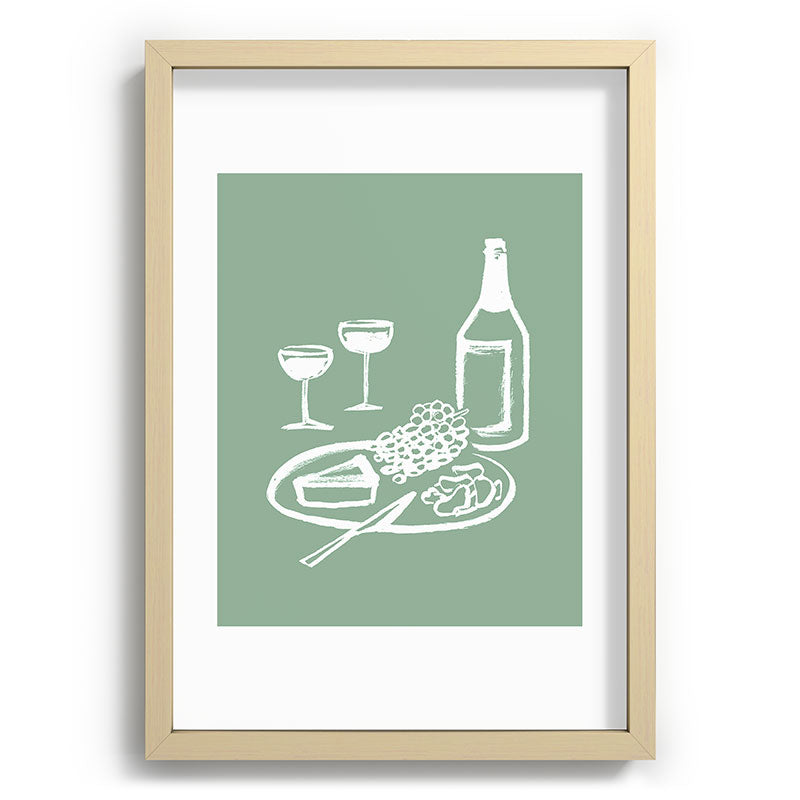 Intemporalis Wine and Cheese Aperitivo Recessed Framing Rectangle