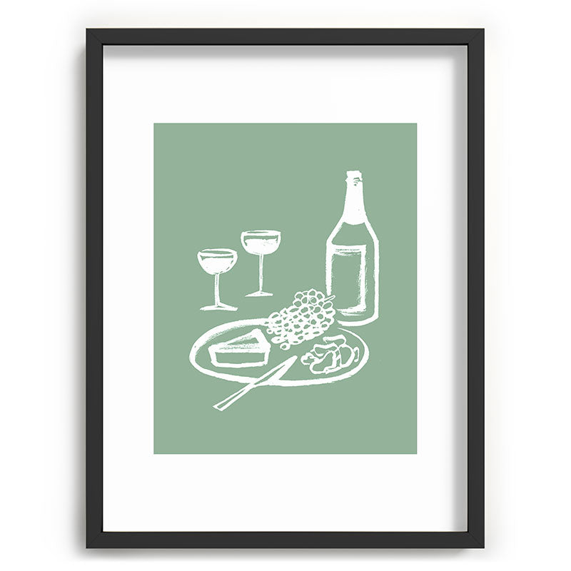 Intemporalis Wine and Cheese Aperitivo Recessed Framing Rectangle