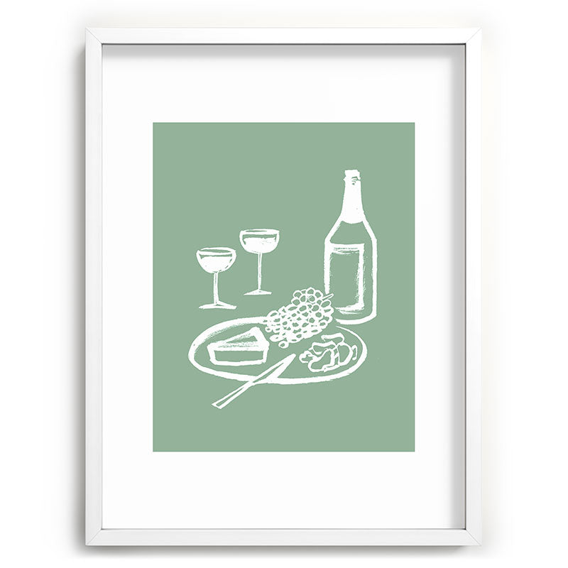 Intemporalis Wine and Cheese Aperitivo Recessed Framing Rectangle