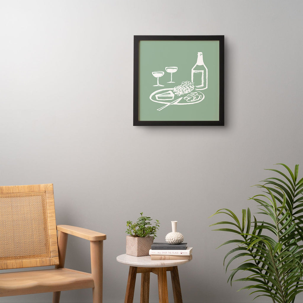 Intemporalis Wine and Cheese Aperitivo Framed Wall Art