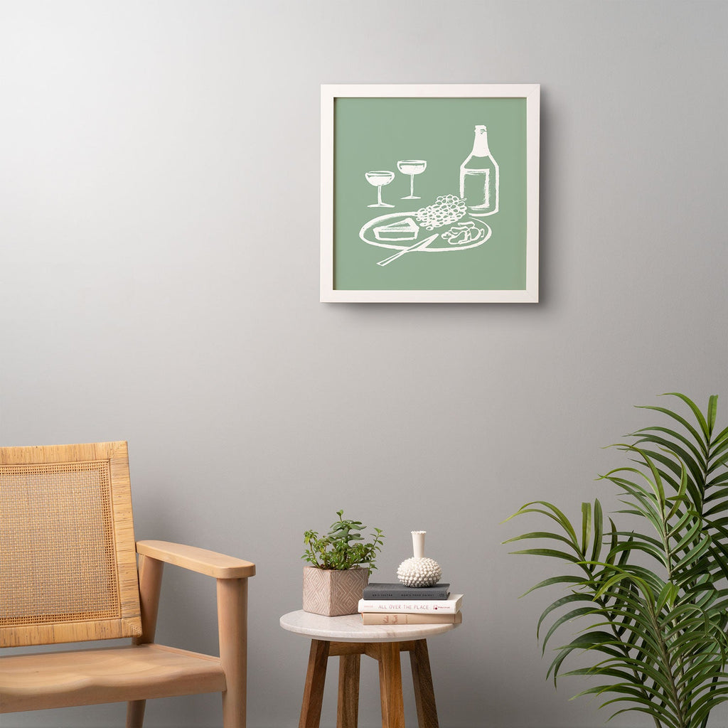 Intemporalis Wine and Cheese Aperitivo Framed Wall Art