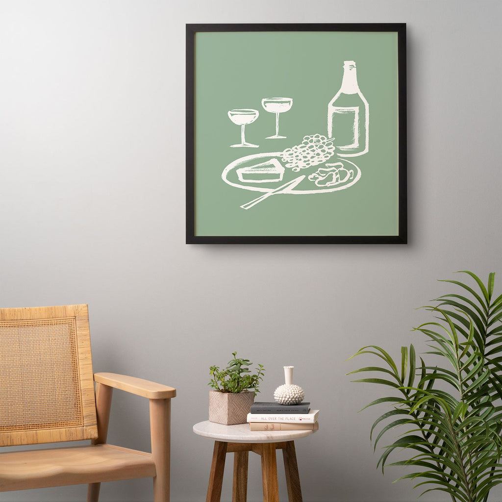 Intemporalis Wine and Cheese Aperitivo Framed Wall Art