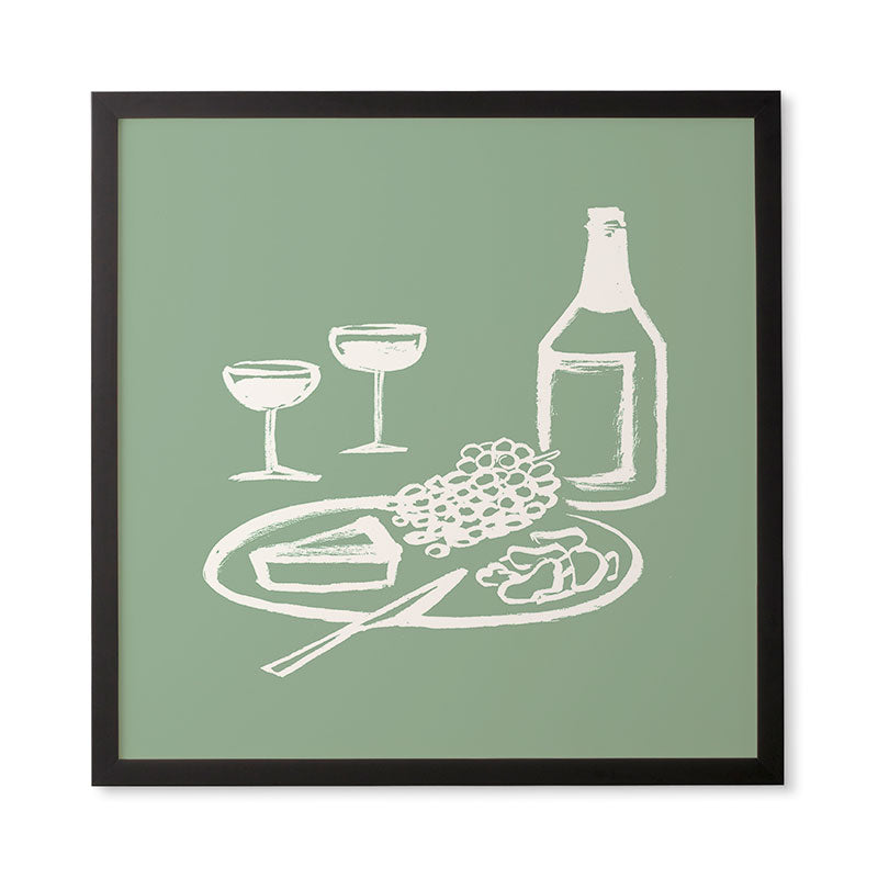 Intemporalis Wine and Cheese Aperitivo Framed Wall Art
