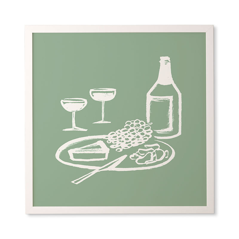Intemporalis Wine and Cheese Aperitivo Framed Wall Art