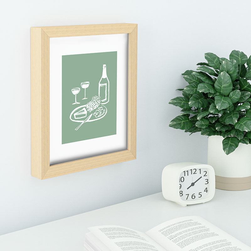Intemporalis Wine and Cheese Aperitivo Recessed Framing Rectangle
