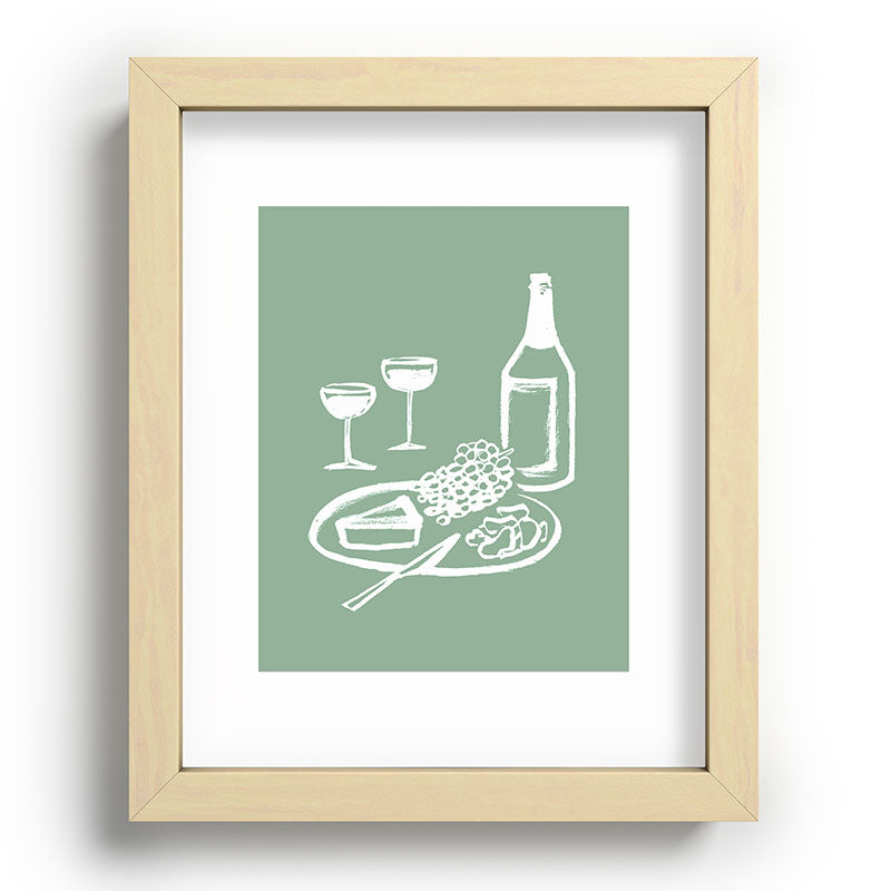 Intemporalis Wine and Cheese Aperitivo Recessed Framing Rectangle