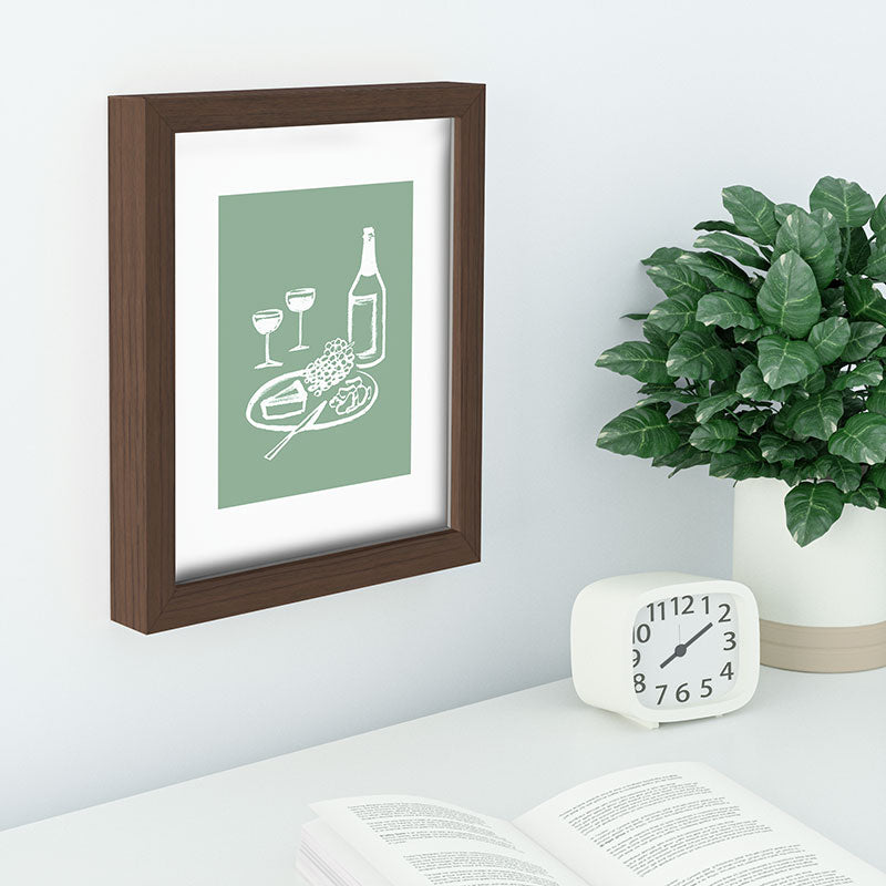 Intemporalis Wine and Cheese Aperitivo Recessed Framing Rectangle